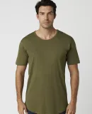 MC1050 Cotton Heritage Drop Tail Crew Neck T-shirt Military Green