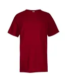 11009 Delta Apparel 30/1's Unisex Youth 100% Poly  in Athletic red heather