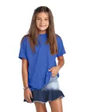 Delta Apparel 12900 Youth Soft Spun Tee in Royal heather