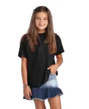 Delta Apparel 12900 Youth Soft Spun Tee in Black