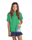 Delta Apparel 12900 Youth Soft Spun Tee in Kelly heather