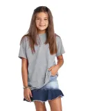 Delta Apparel 12900 Youth Soft Spun Tee in Athletic heather