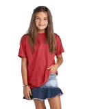 Delta Apparel 12900 Youth Soft Spun Tee in New red