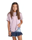 Delta Apparel 12900 Youth Soft Spun Tee in Soft pink