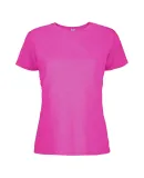 12500 Delta Apparel Ladies 30/1's Soft Spun Tee 4. in Heliconia heather