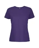 12500 Delta Apparel Ladies 30/1's Soft Spun Tee 4. in Purple heather