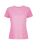 12500 Delta Apparel Ladies 30/1's Soft Spun Tee 4. in Neon pink