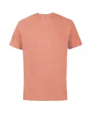 12600 Delta Apparel Adult 30/1's Soft Spun Tee 4.3 in Coral heather