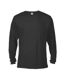 64732L Delta Apparel Adult Long Sleeve Pocket Tee  in Black