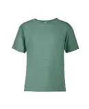 14300 Delta Apparel Juvenile 30/1's Snow Heather T in Kelly snow heather hkh