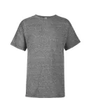 14900 Delta Apparel Youth 30/1's Snow Heather Tee in Graphite snow heather
