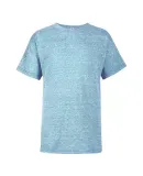 14900 Delta Apparel Youth 30/1's Snow Heather Tee in Turquoise snow heather