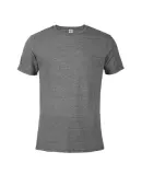 14600 Delta Apparel Adult 30/1's Snow Heather Tee in Graphite snow heather