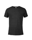 14600 Delta Apparel Adult 30/1's Snow Heather Tee in Black snow heather