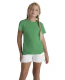 1300N Delta Apparel Girls 30/1's Tee in Grass green