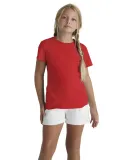 1300N Delta Apparel Girls 30/1's Tee in New red