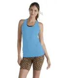 1333 Delta Apparel 30/1's Junior Racerback Tank 4. in Turquoise heather