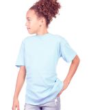 YC1040 Cotton Heritage Youth Cotton Crew T-Shirt in Light blue