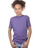 YC1040 Cotton Heritage Youth Cotton Crew T-Shirt in Purple heather