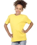 YC1040 Cotton Heritage Youth Cotton Crew T-Shirt in Yellow (discontinued)