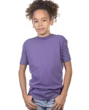 YC1040 Cotton Heritage Youth Cotton Crew T-Shirt in Purple heather