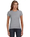 1441 Anvil Ladies' 1x1 Baby Rib Scoop T-Shirt in Heather grey