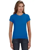 1441 Anvil Ladies' 1x1 Baby Rib Scoop T-Shirt in Royal blue