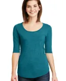 6756L Anvil Ladies' Triblend Deep Scoop Half-Sleev in Hth galap blue