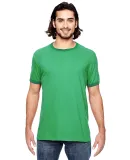 988AN Anvil Ringer T-Shirt in H gr/ tr kly grn