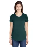 Anvil 6750L by Gildan Ladies' Triblend Scoop Neck  in Hth dark green