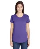 Anvil 6750L by Gildan Ladies' Triblend Scoop Neck  in Heather purple