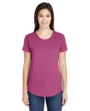 Anvil 6750L by Gildan Ladies' Triblend Scoop Neck  in Heather raspbrry