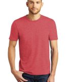 DM130 District Made Mens Perfect Tri-Blend Crew Te in Red frost