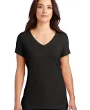 DM1350L District Made Ladies Perfect Tri-Blend V-N Black