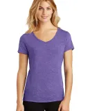 DM1350L District Made Ladies Perfect Tri-Blend V-N Purple Frost