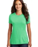 DM130L District Made Ladies Perfect Tri-Blend Crew in Green frost