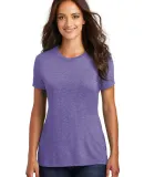 DM130L District Made Ladies Perfect Tri-Blend Crew in Purple frost