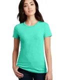 DM108L District Made Ladies Perfect Blend Crew Tee in Aquahthr