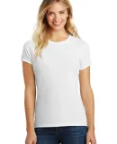 DM108L District Made Ladies Perfect Blend Crew Tee in White