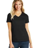 DM1190L District Made Ladies Perfect Blend V-Neck  in Black