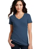 DM1190L District Made Ladies Perfect Blend V-Neck  in Dp royal fleck