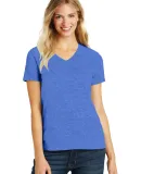 DM1190L District Made Ladies Perfect Blend V-Neck  in Hthr royal