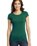 District DT2400 Juniors Gravel 50/50 Crew Tee Green Gravel