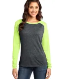 District DT262 Juniors Microburn Long Sleeve Ragla Neon Lime/Blk