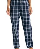 District DT2800 Juniors Flannel Plaid Pant in True navy