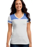 DT264 District Juniors Varsity V-Neck Tee White/Dp Royal