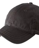 District DT610 Thick Stitch Weathered Dad Hat Black