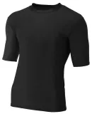 N3283 A4 Adult Compression Tee BLACK