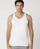 MC1792 Cotton Heritage Men's Ringer Tank White/Athletic Heather