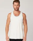 MC1792 Cotton Heritage Men's Ringer Tank Vintage White/Athletic Heather